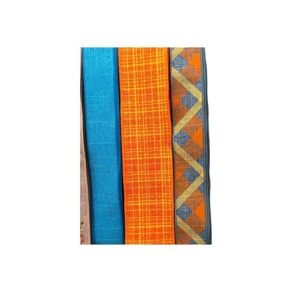 Pumpkin Truck Wreath Making Kit | Blue Truck Pumpkins Sunflowers Sign Ribbon Set - Picture 5 of 5